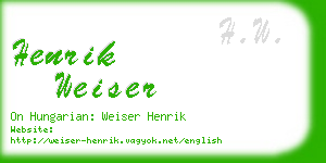 henrik weiser business card